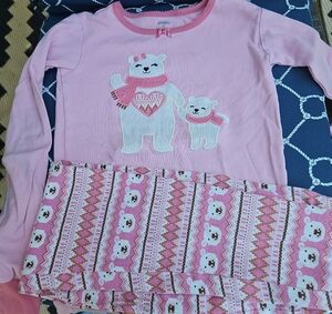 Gymboree Pink Bear Family Pajama Set